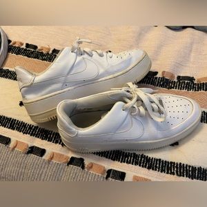 Platform white Air Force 1s
